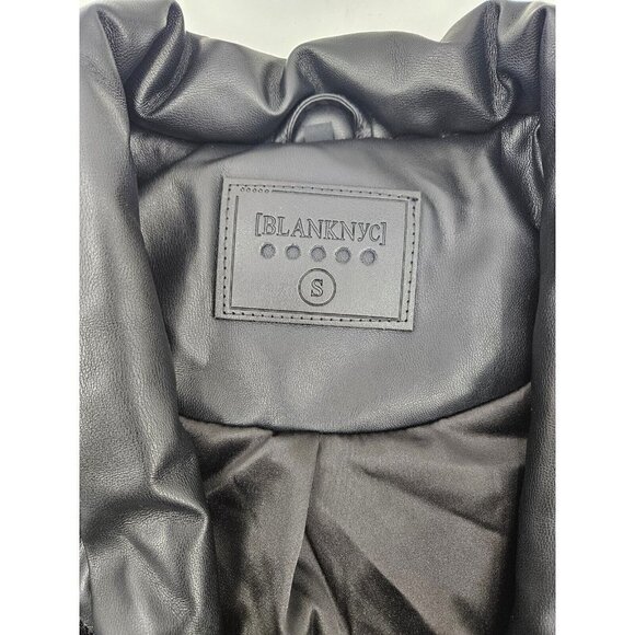 New BlankNYC Under the Radar Vest Womens S Black Vegan Leather Quilted Blank NYC - Picture 7 of 10